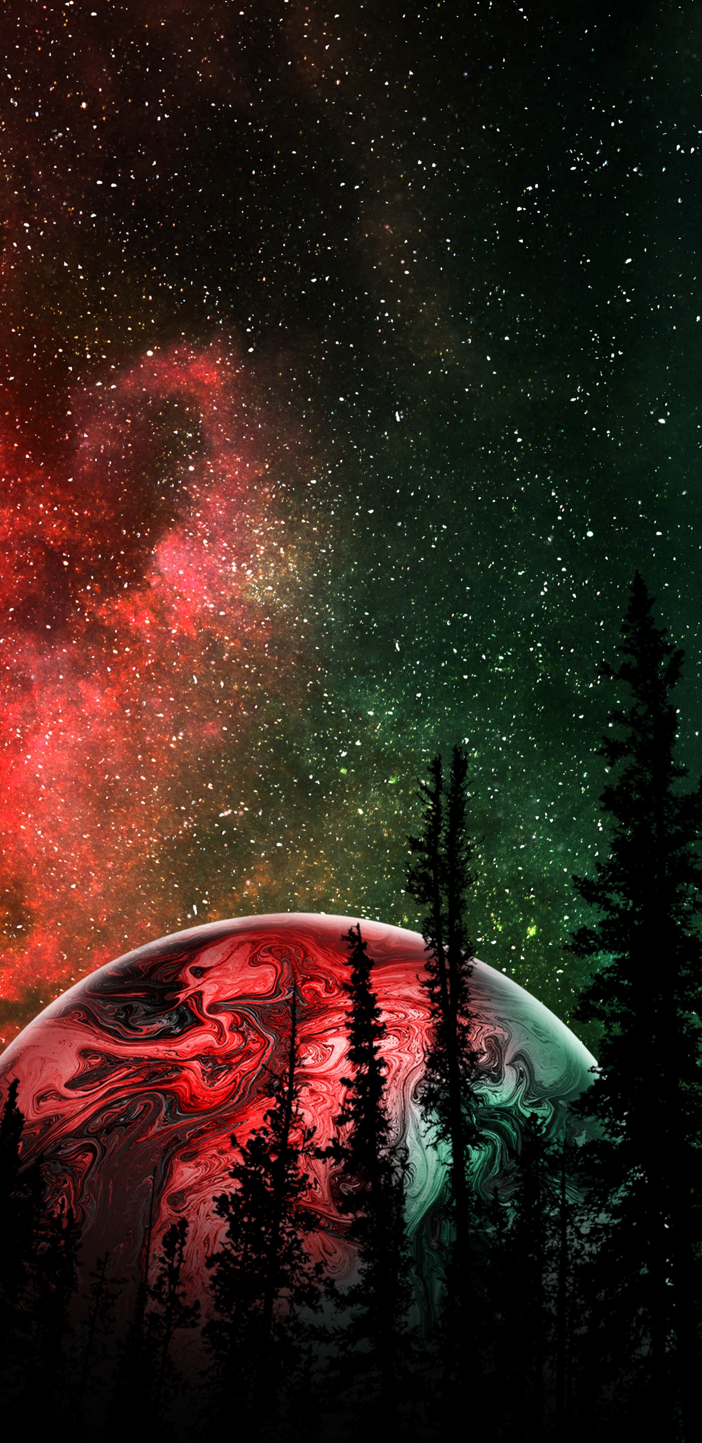 Обои природа, планета, висгун - социальная сеть, звезда, природный ландшафт в разрешении 1440x2960