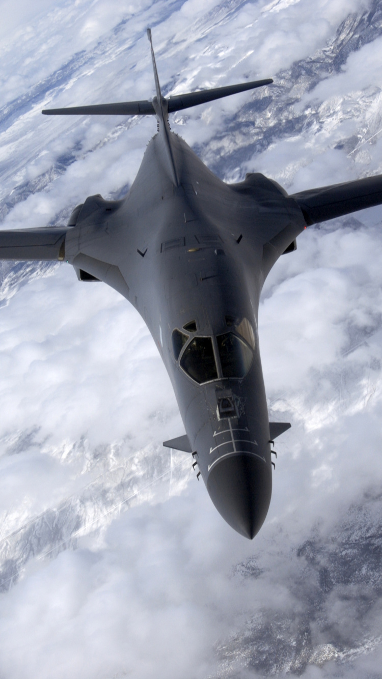 Обои Рокуэлл В-1 Лансер, самолеты, ВВС США, военный самолет, авиация в разрешении 750x1334