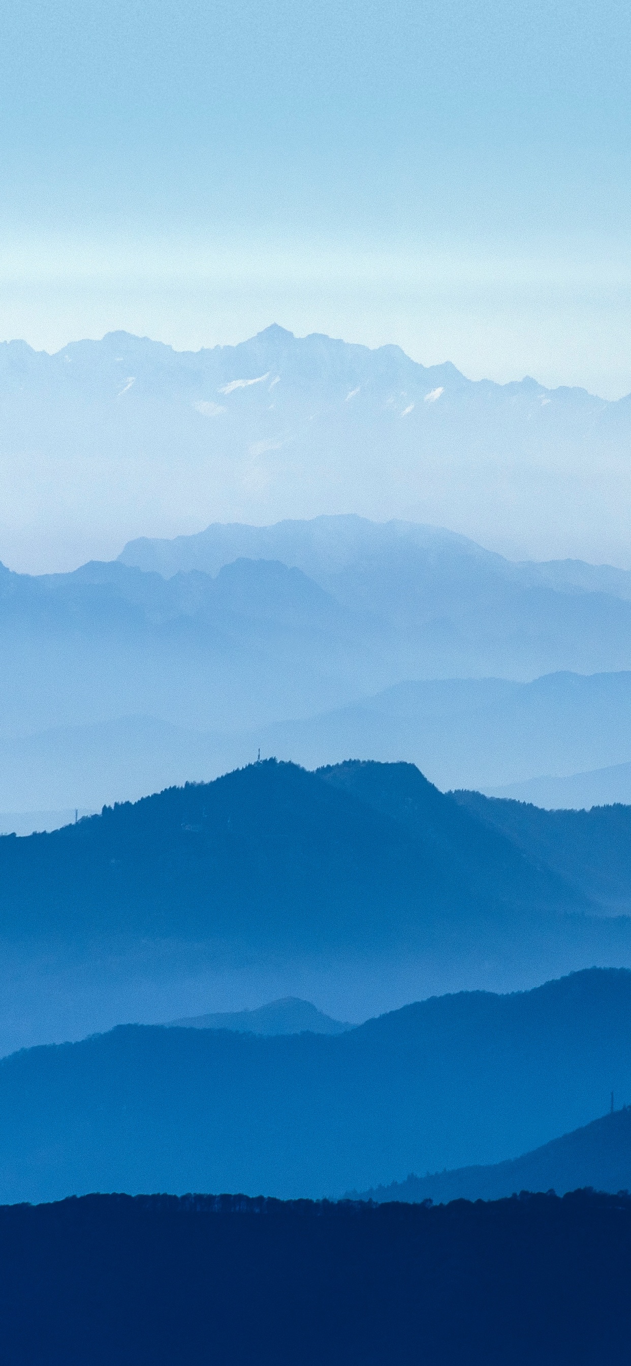 Обои горный рельеф, гора, горный хребет, синий, хребет в разрешении 1242x2688