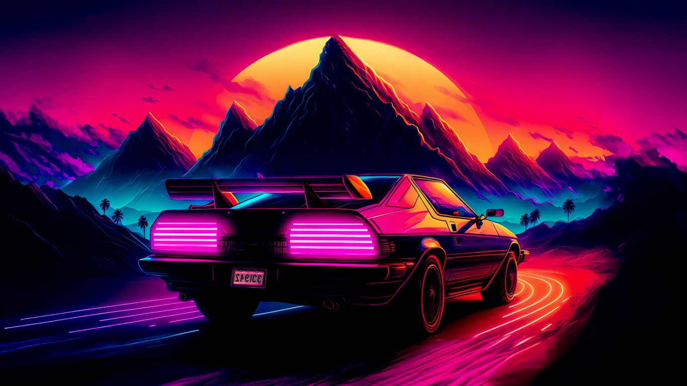 Обои городской автомобиль, легковые автомобили, A-сегмента, автомобильное освещение, пурпур в разрешении 1366x768