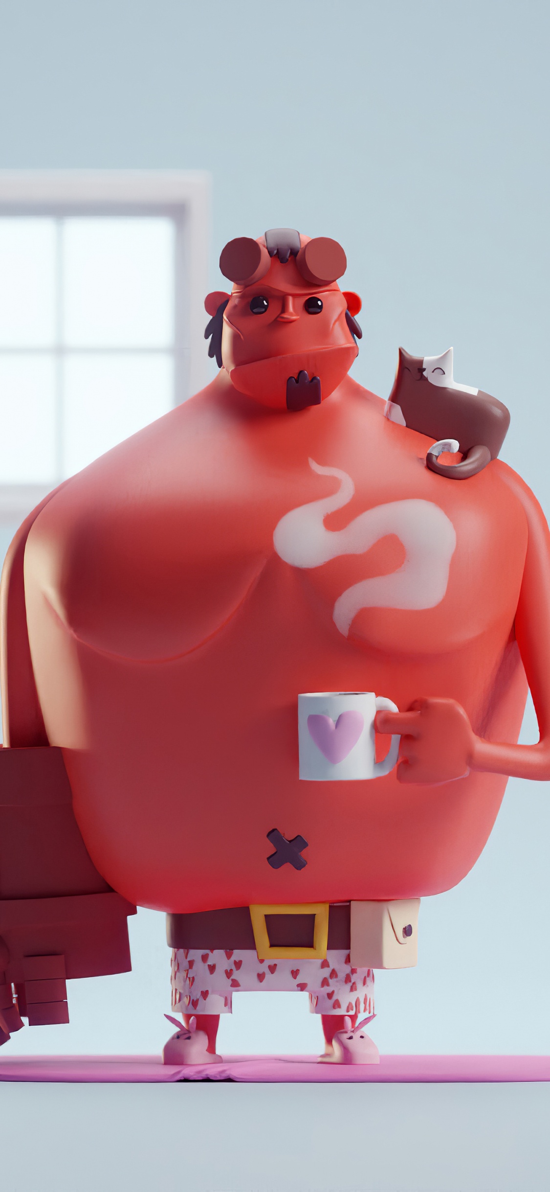 Обои дизайн, красный цвет, розовый, сустав, орган в разрешении 1125x2436