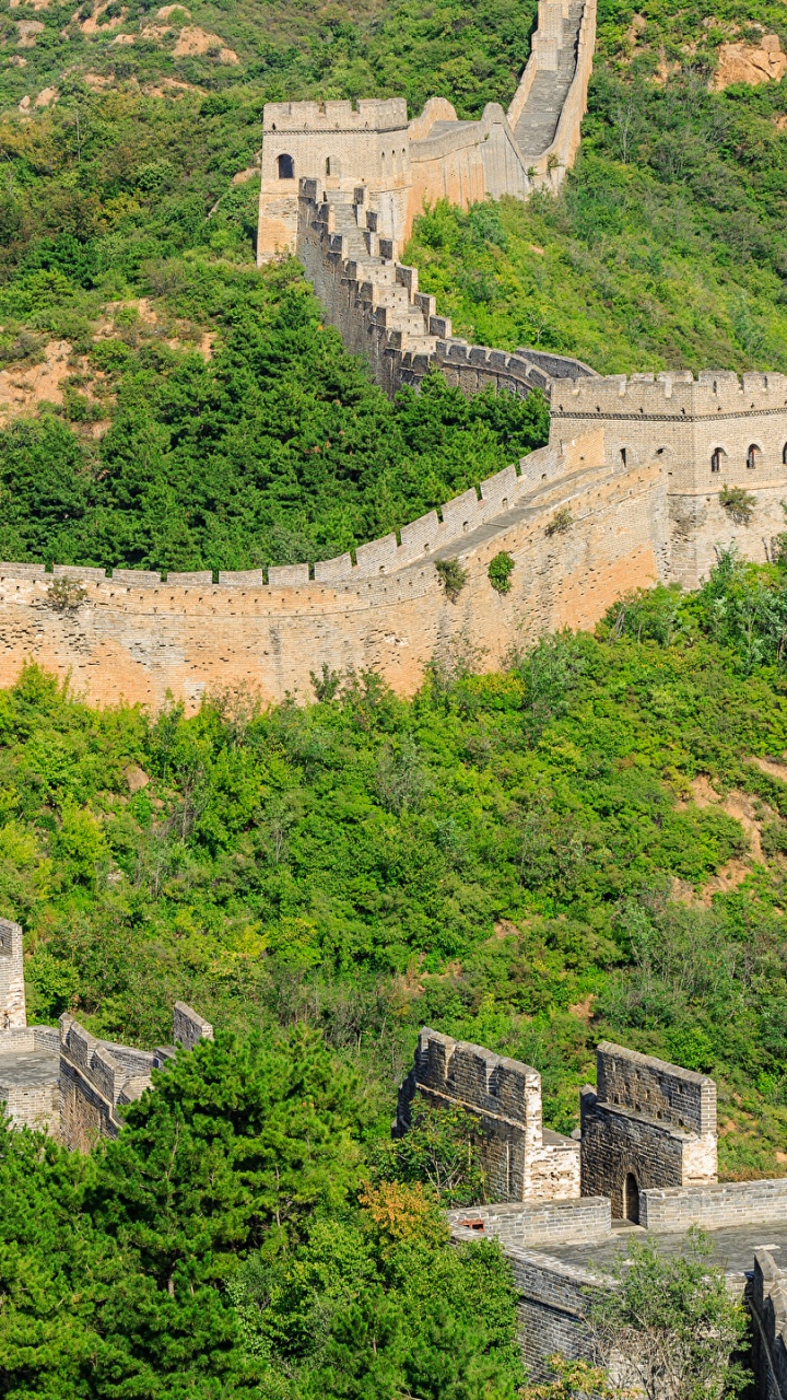 Обои великая Китайская стена, Jinshanling, ориентир, фортификация, историческое место в разрешении 720x1280
