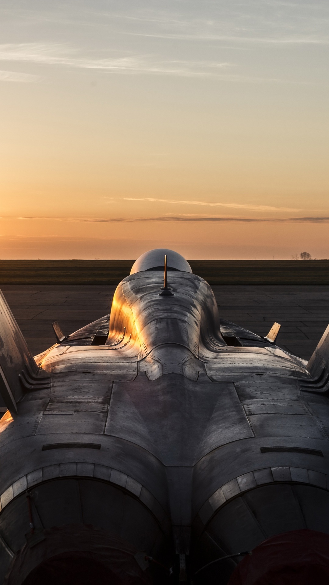 Обои закат, Макдоннелл Дуглас Ф-18 Хорнет, самолет, mcdonnell douglas cf 18 hornet, самолеты в разрешении 1080x1920