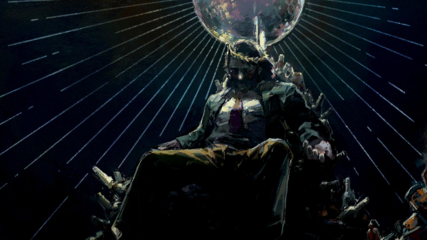 Обои темнота, danmu, acfun, мир, арт в разрешении 1366x768