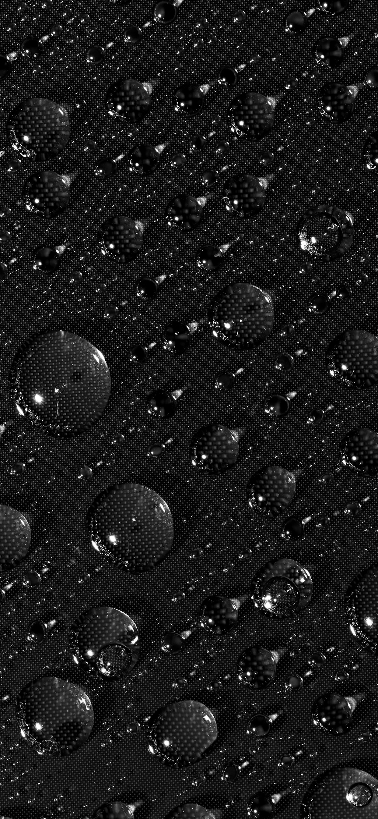 Обои пространство, дождь, падение, вода, черный и белый в разрешении 1242x2688