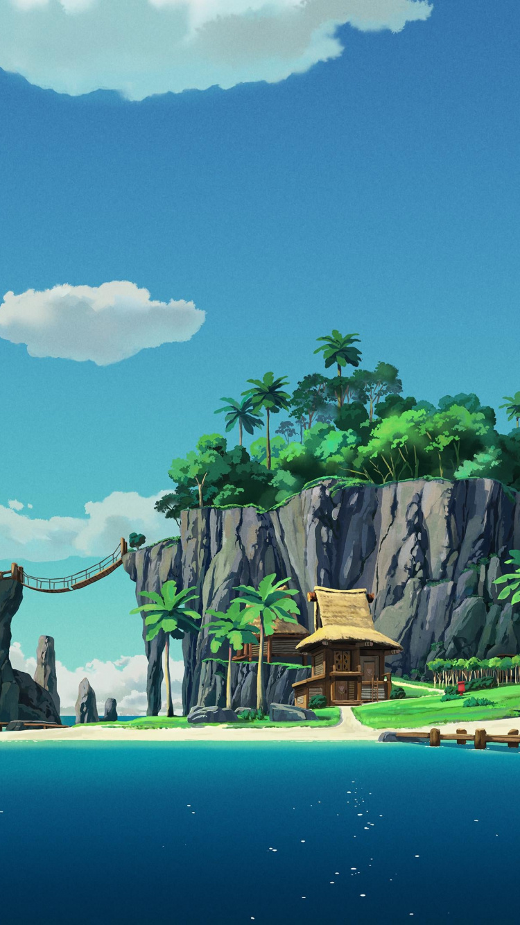 Обои Zelda Dynamic, легенда о zelda ветер waker, The Legend of Zelda, облако, вода в разрешении 750x1334