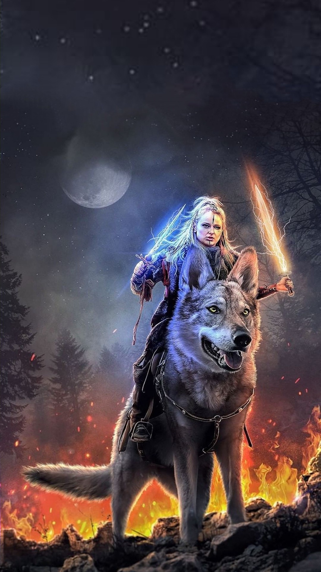 Обои развлечение, арт, театральное искусство, живопись, астрономический объект в разрешении 1080x1920