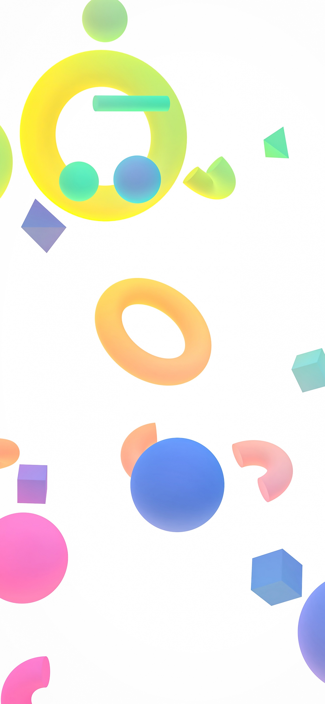 Обои круг, графический дизайн, картинка, лазурный, арт в разрешении 1242x2688