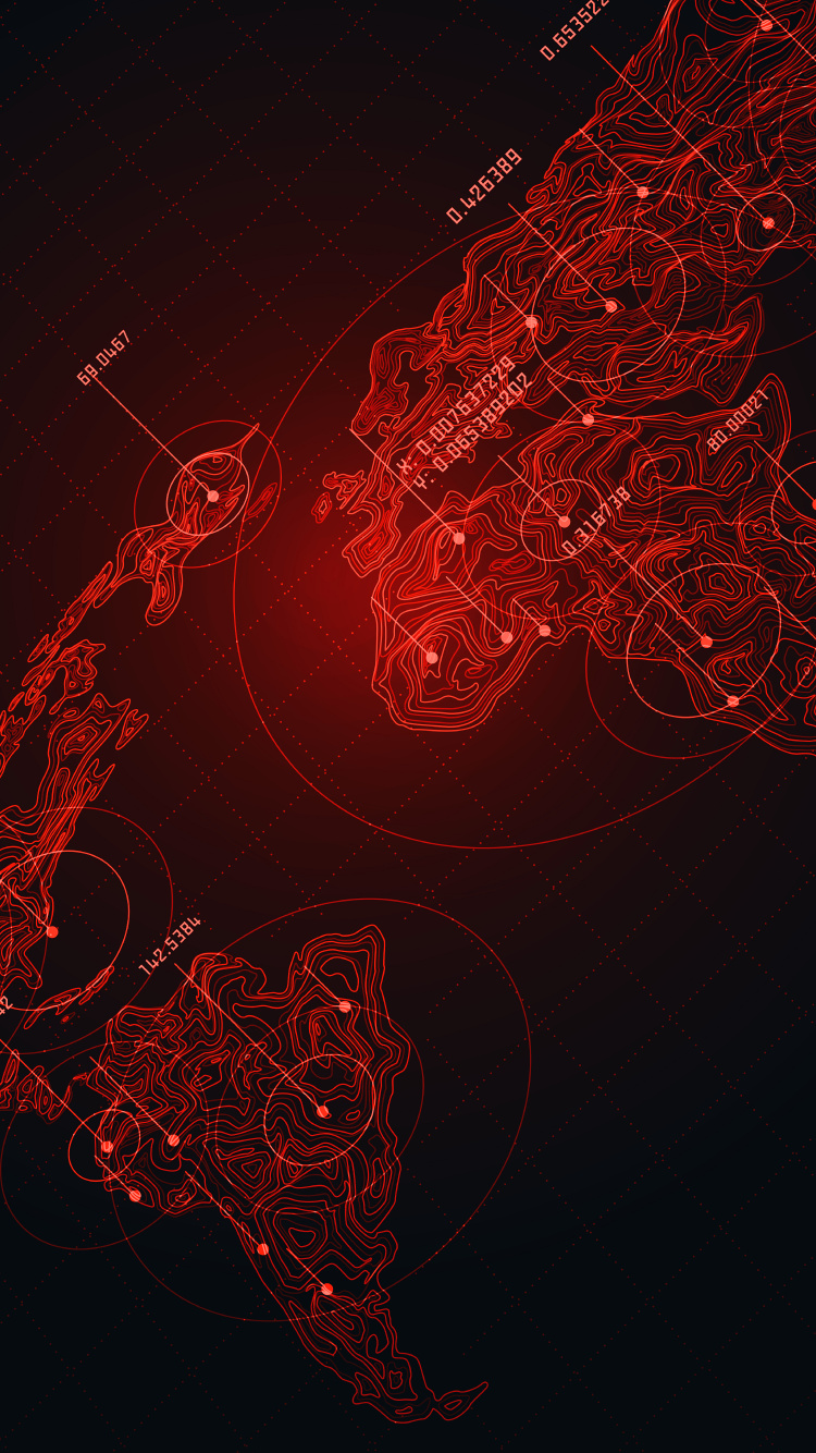 Обои фрактальное искусство, арт, автомобильное освещение, красный цвет, Визуальный эффект освещения в разрешении 750x1334