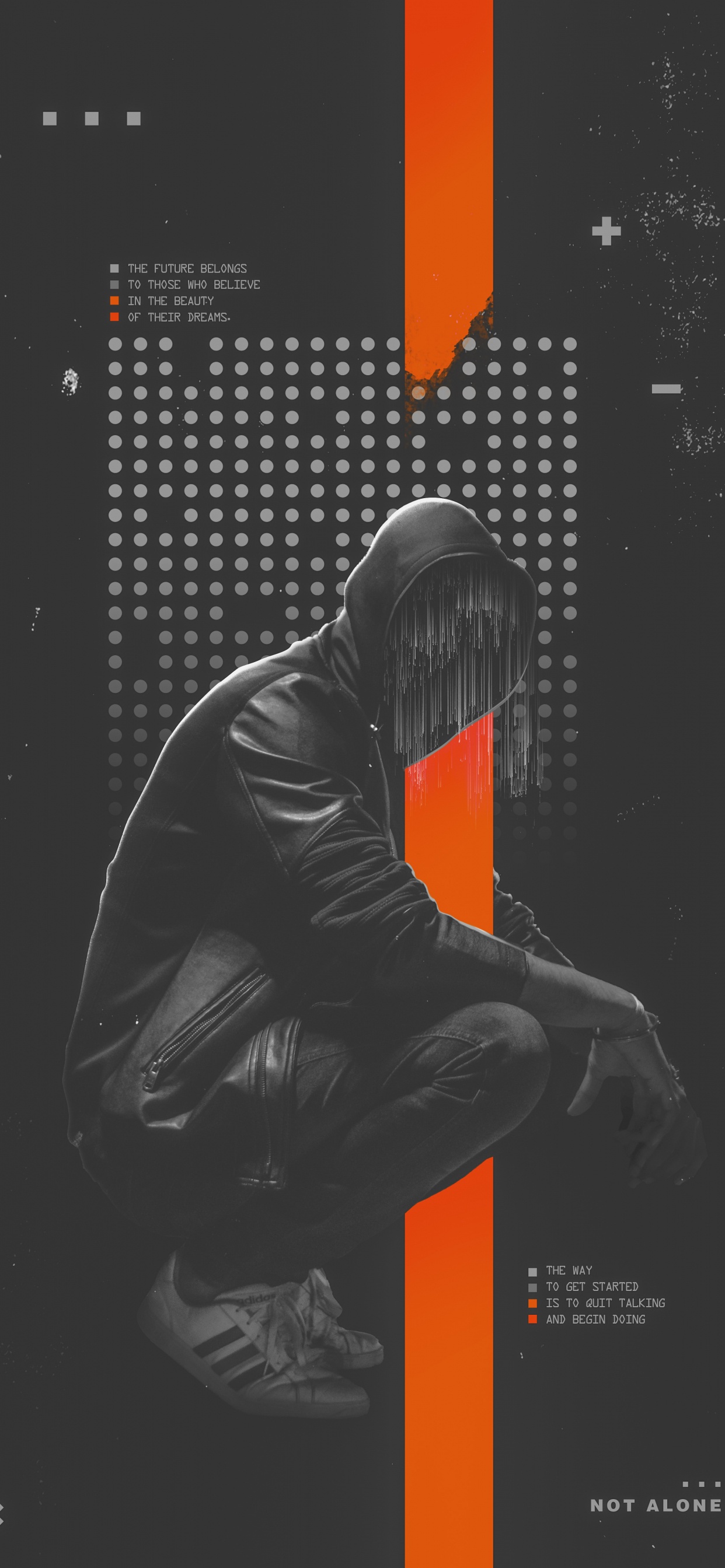 Обои постер, ios, рукав, арт, темнота в разрешении 1242x2688