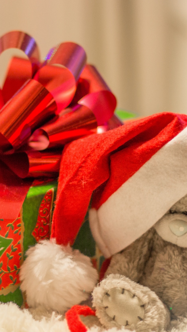 Обои Рождественский день, Новый год, Дед Мороз, красный цвет, настоящее время в разрешении 720x1280