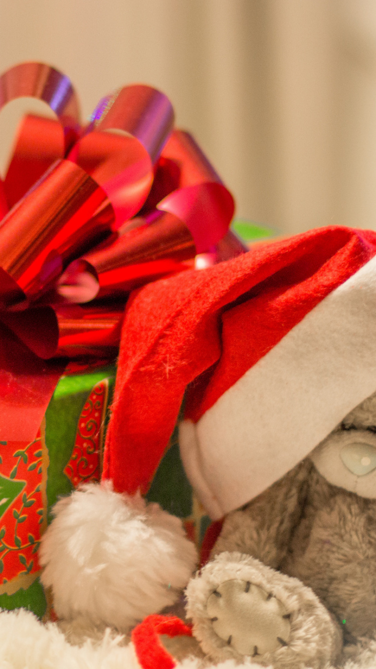 Обои Рождественский день, Новый год, Дед Мороз, красный цвет, настоящее время в разрешении 750x1334