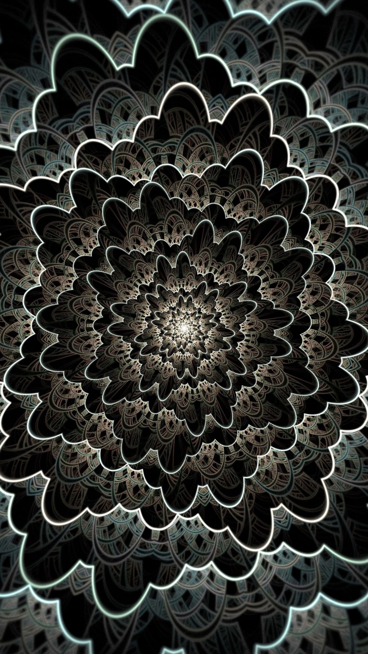 Обои бостонский музей изящных искусств, фрактальное искусство, свет, природа, черный в разрешении 720x1280