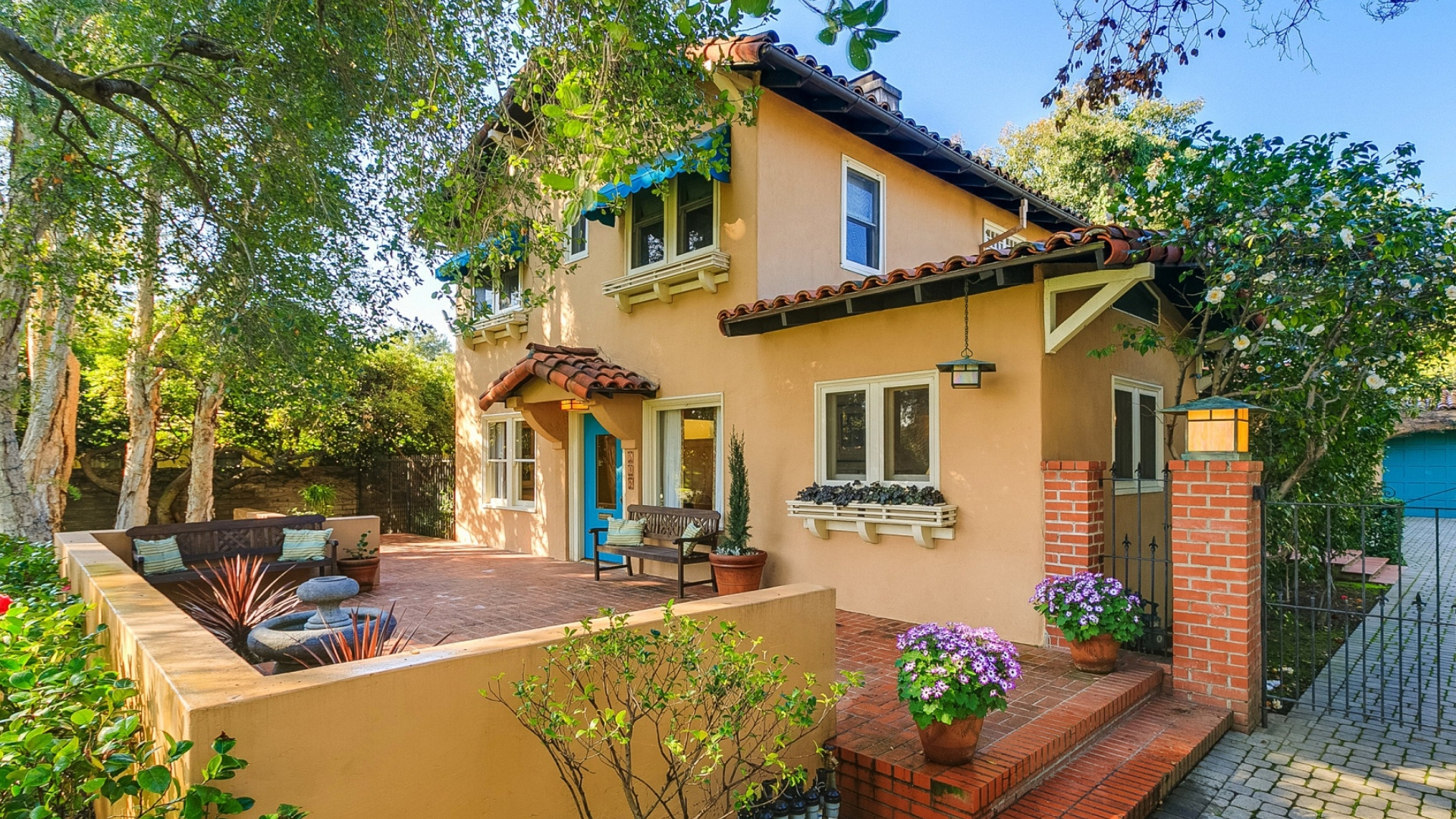 Обои Хаус, водоем, природа, растительность, древесина в разрешении 1920x1080