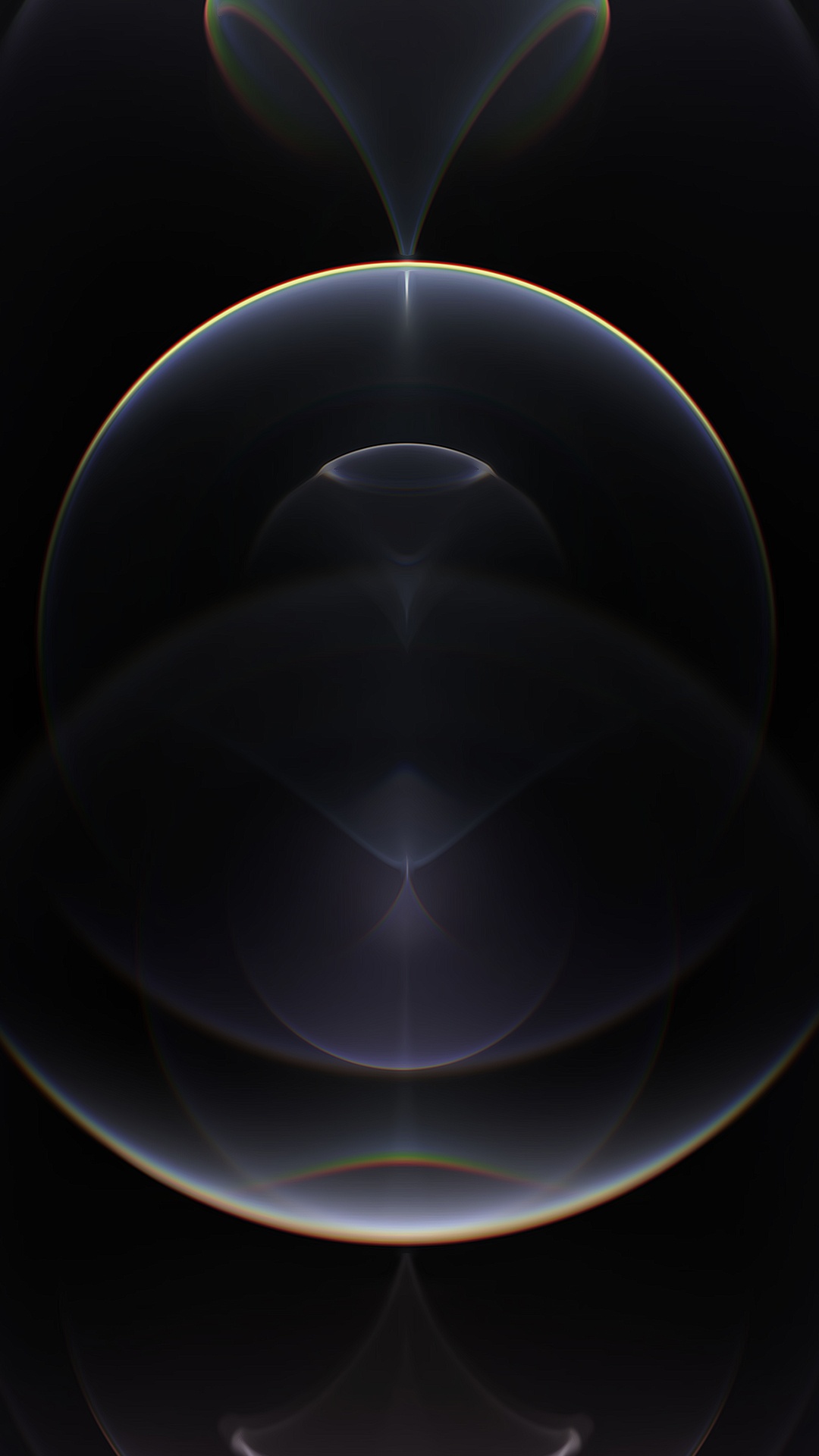 Обои яблоко, смартфон, тихоокеанский синий, вода, арт в разрешении 1080x1920