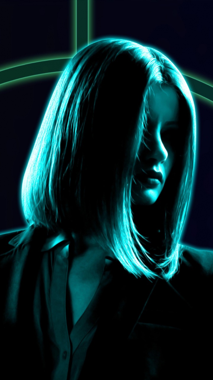 Обои зеленый, свет, Визуальный эффект освещения, неон, мелодия в разрешении 720x1280