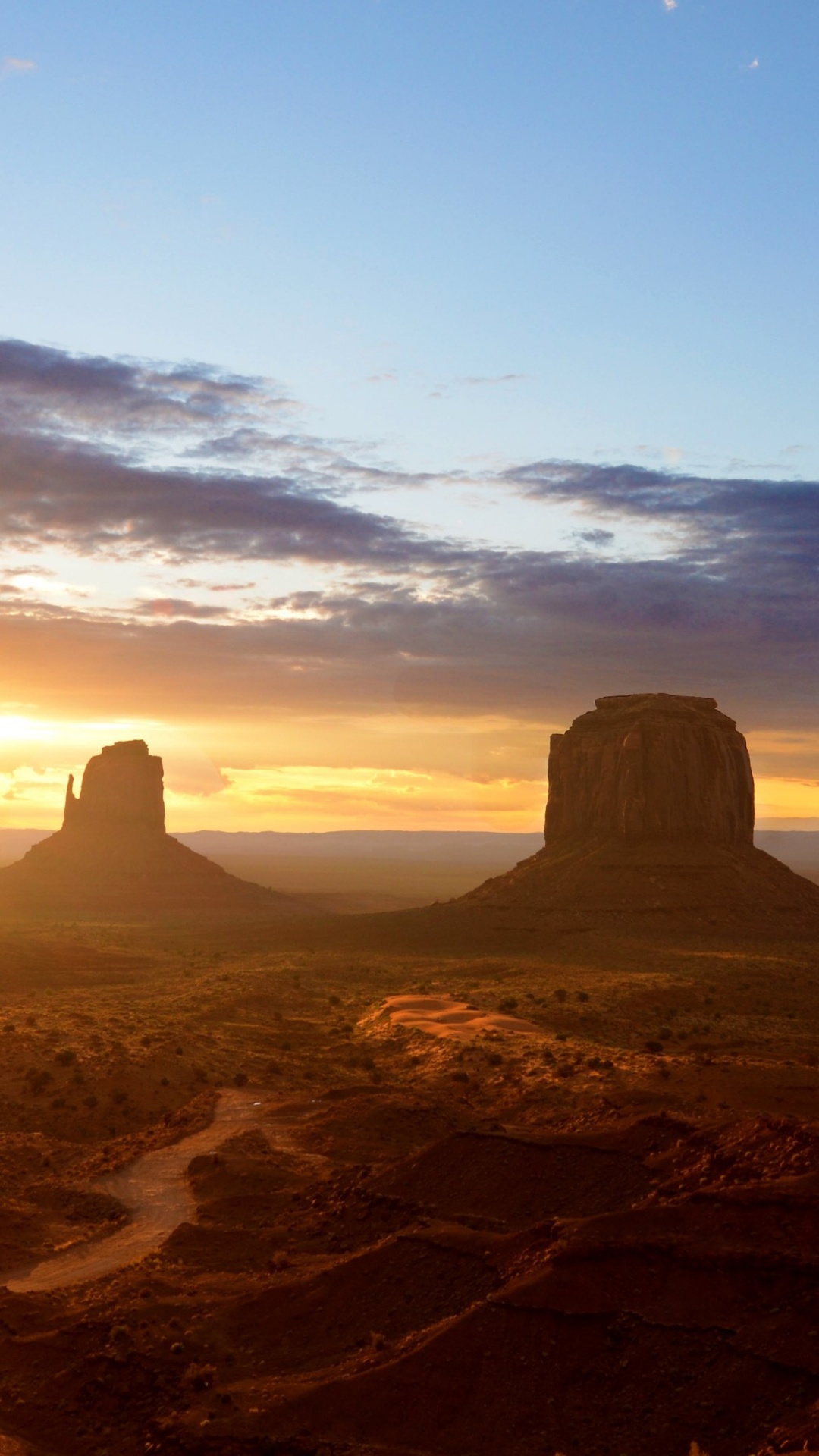 Обои утро, рок, пейзаж, бесплодные земли, пустыня в разрешении 1080x1920