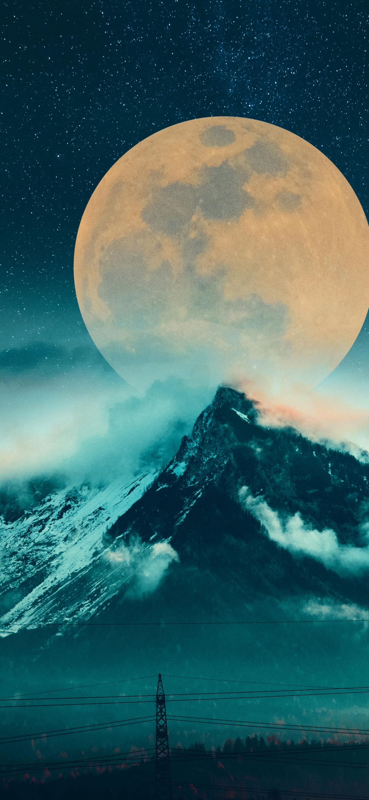 Обои луна, атмосфера, мир, свет, природный ландшафт в разрешении 1242x2688