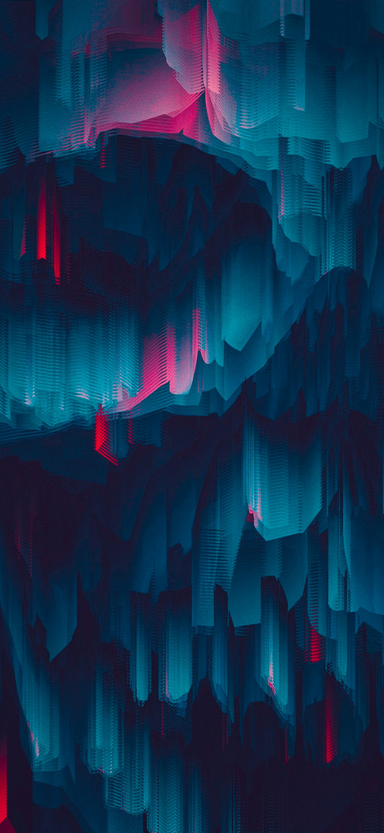 Обои свет, синий, красочность, электрик, арт в разрешении 1242x2688