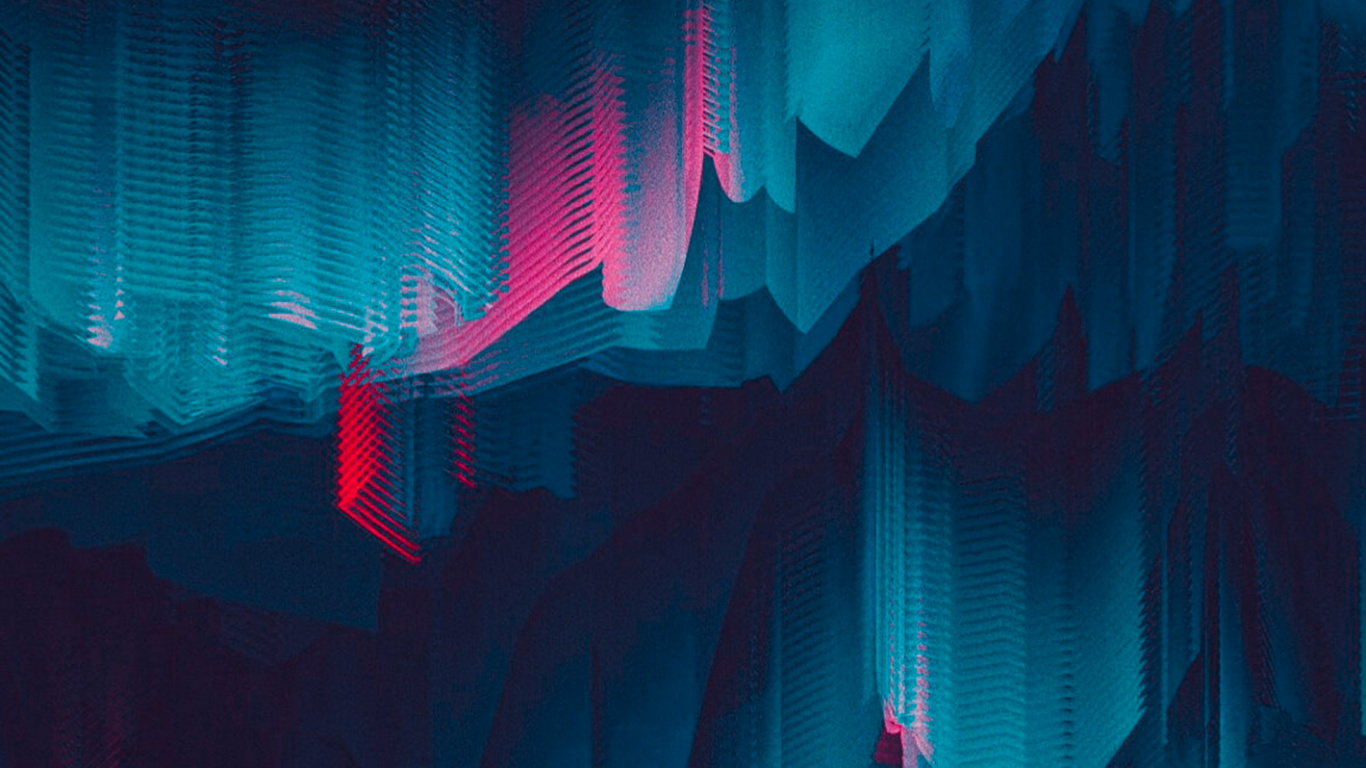 Обои свет, синий, красочность, электрик, арт в разрешении 1366x768