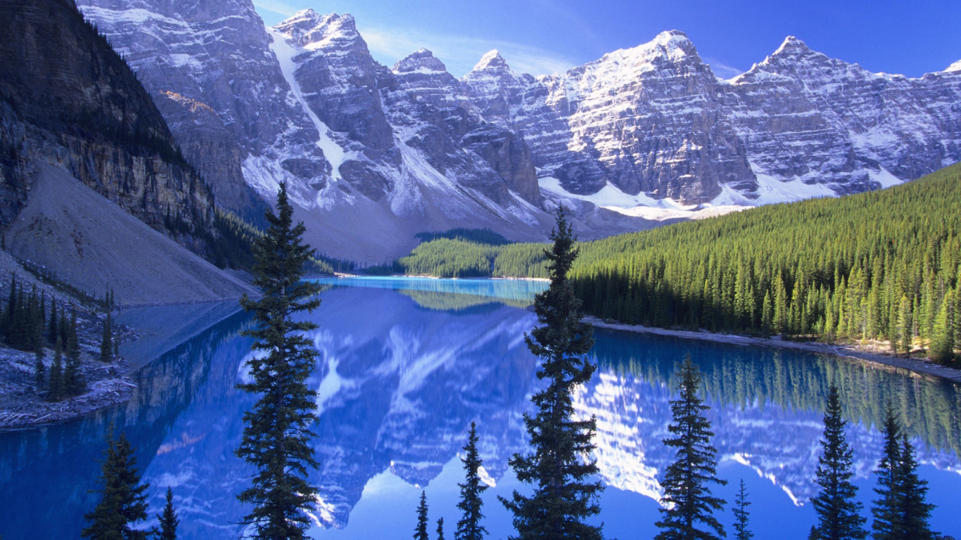 Обои моренное озеро, банфф, озеро пейто, озеро, национальный парк в разрешении 1366x768