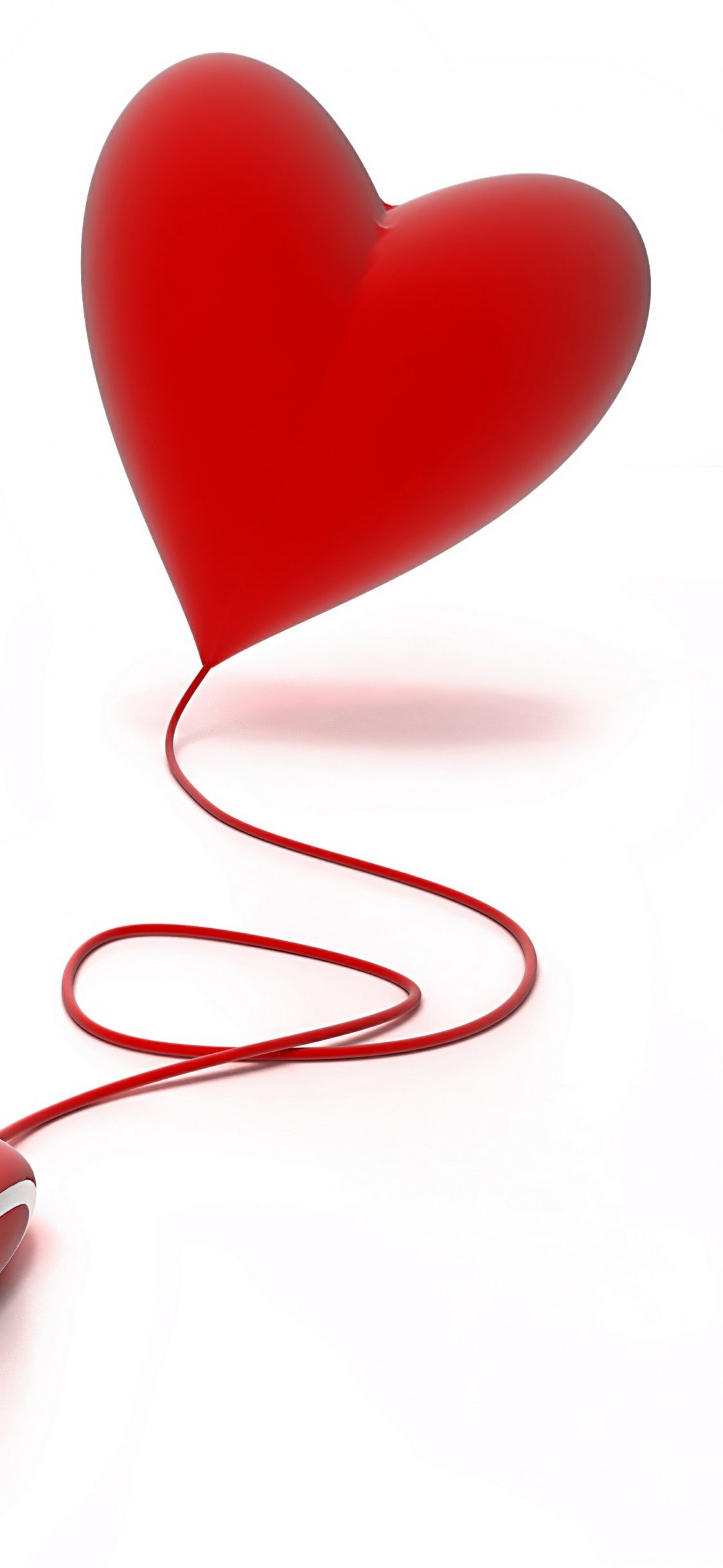 Обои сердце, красный цвет, любовь, любовное письмо, символ в разрешении 1125x2436