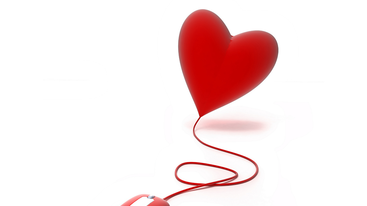 Обои сердце, красный цвет, любовь, любовное письмо, символ в разрешении 1280x720