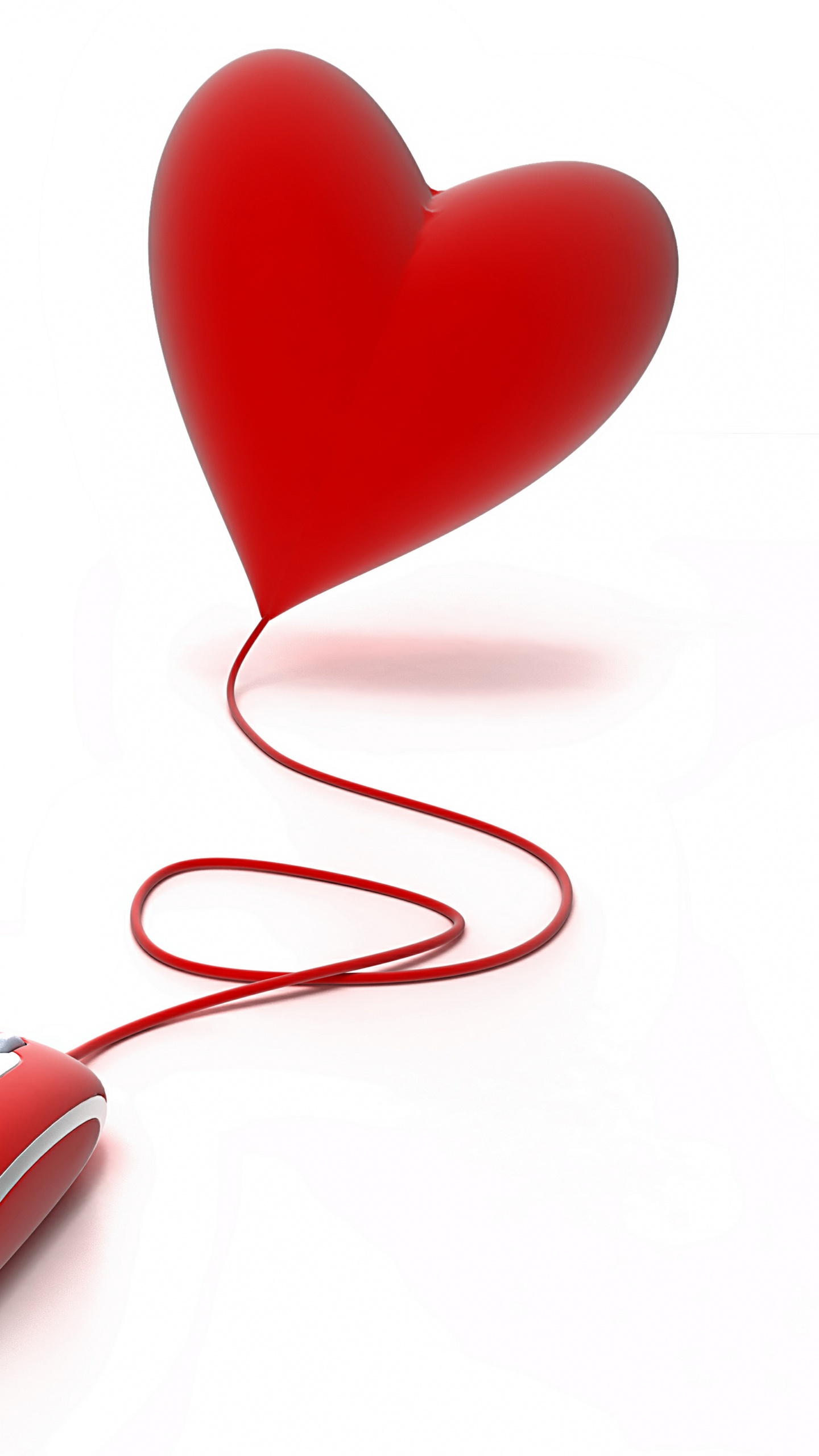 Обои сердце, красный цвет, любовь, любовное письмо, символ в разрешении 1440x2560
