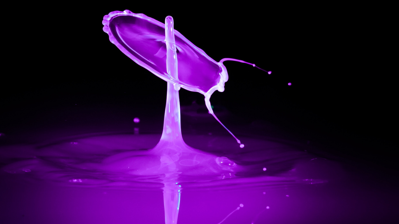 Обои Графики движения, вода, пурпур, Фиолетовый, жидкий в разрешении 1366x768
