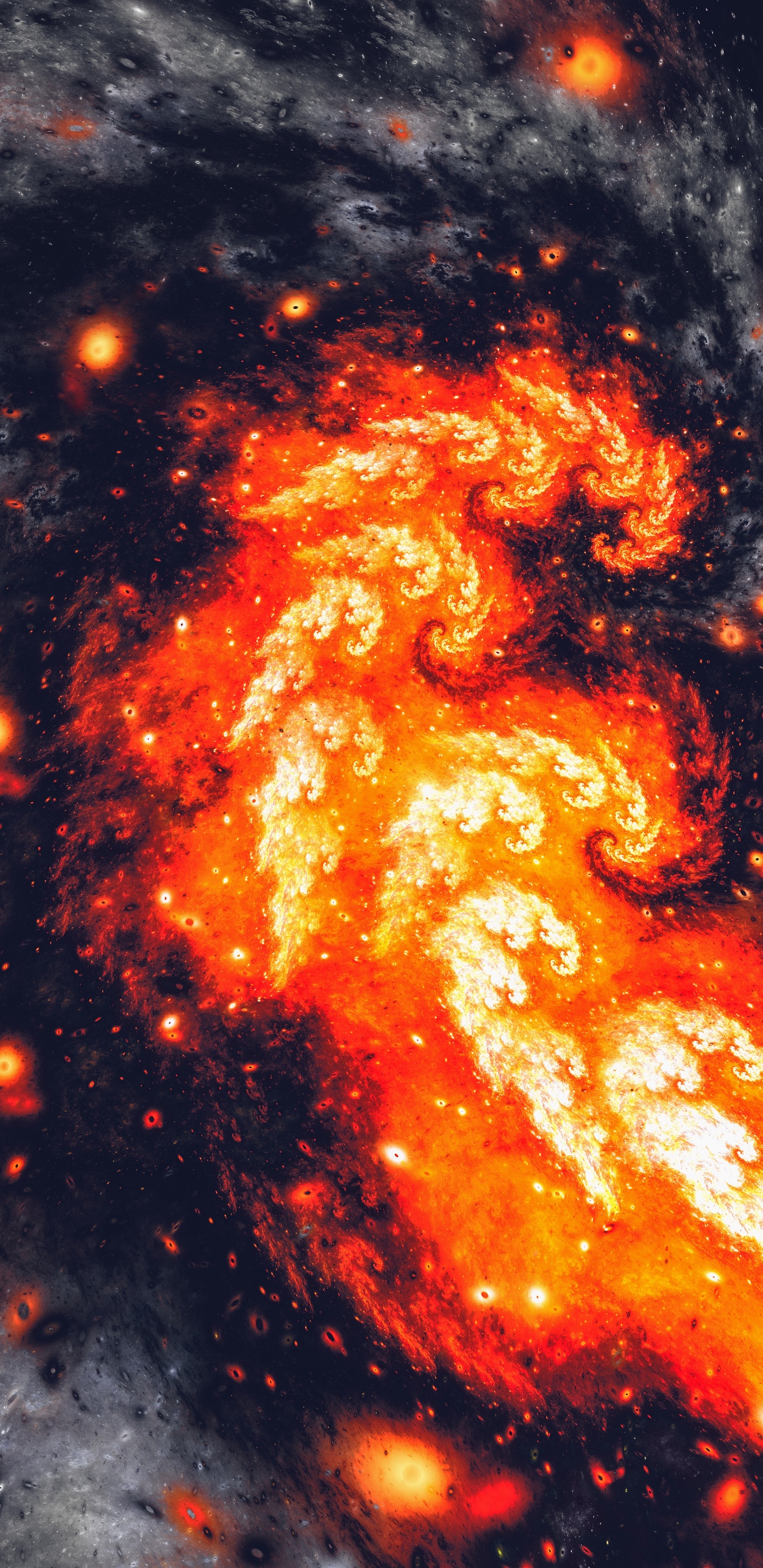 Обои астрономический объект, космос, туманность, тепло, пространство в разрешении 1440x2960