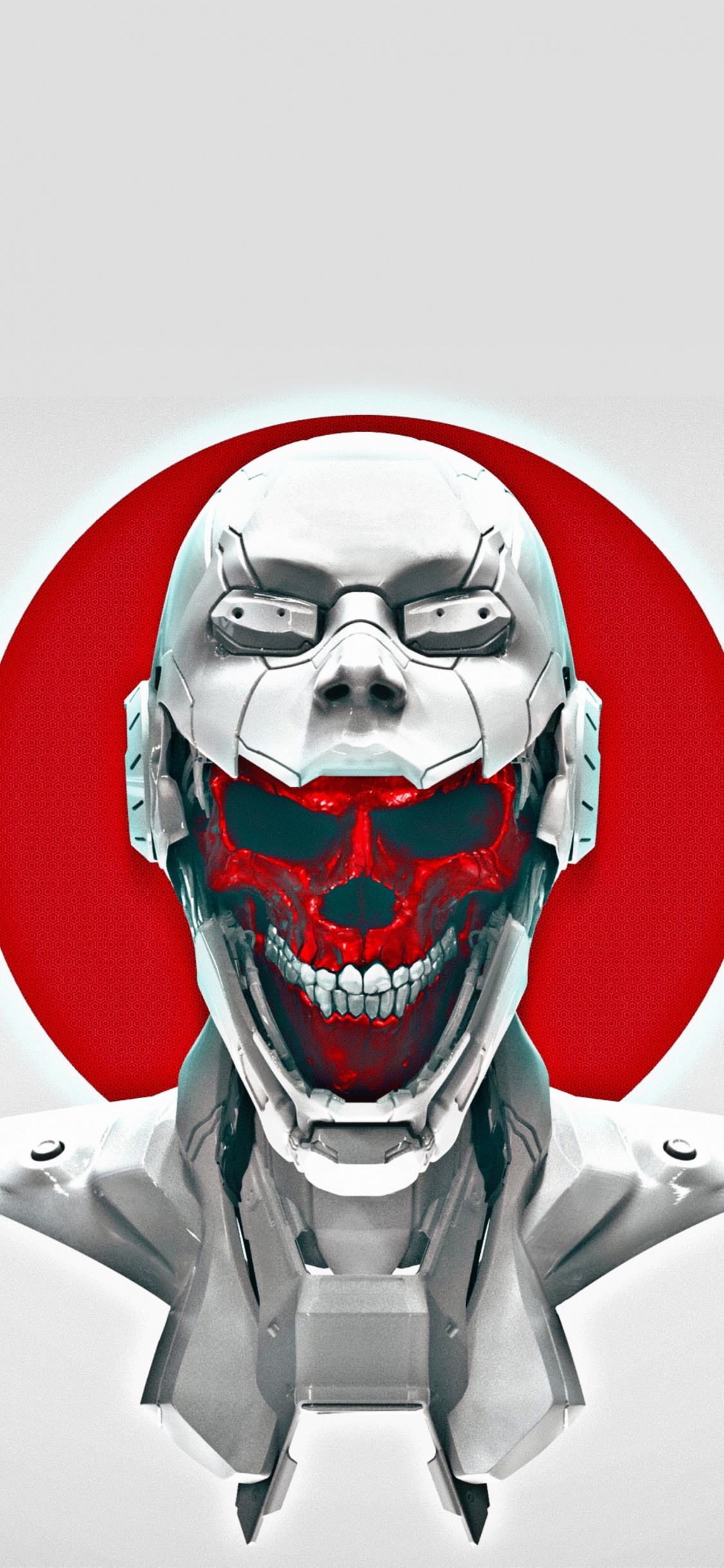 Обои иллюстрация, улыбка, пасть, рукав, жест в разрешении 1125x2436