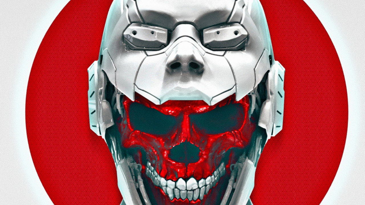 Обои иллюстрация, улыбка, пасть, рукав, жест в разрешении 1280x720