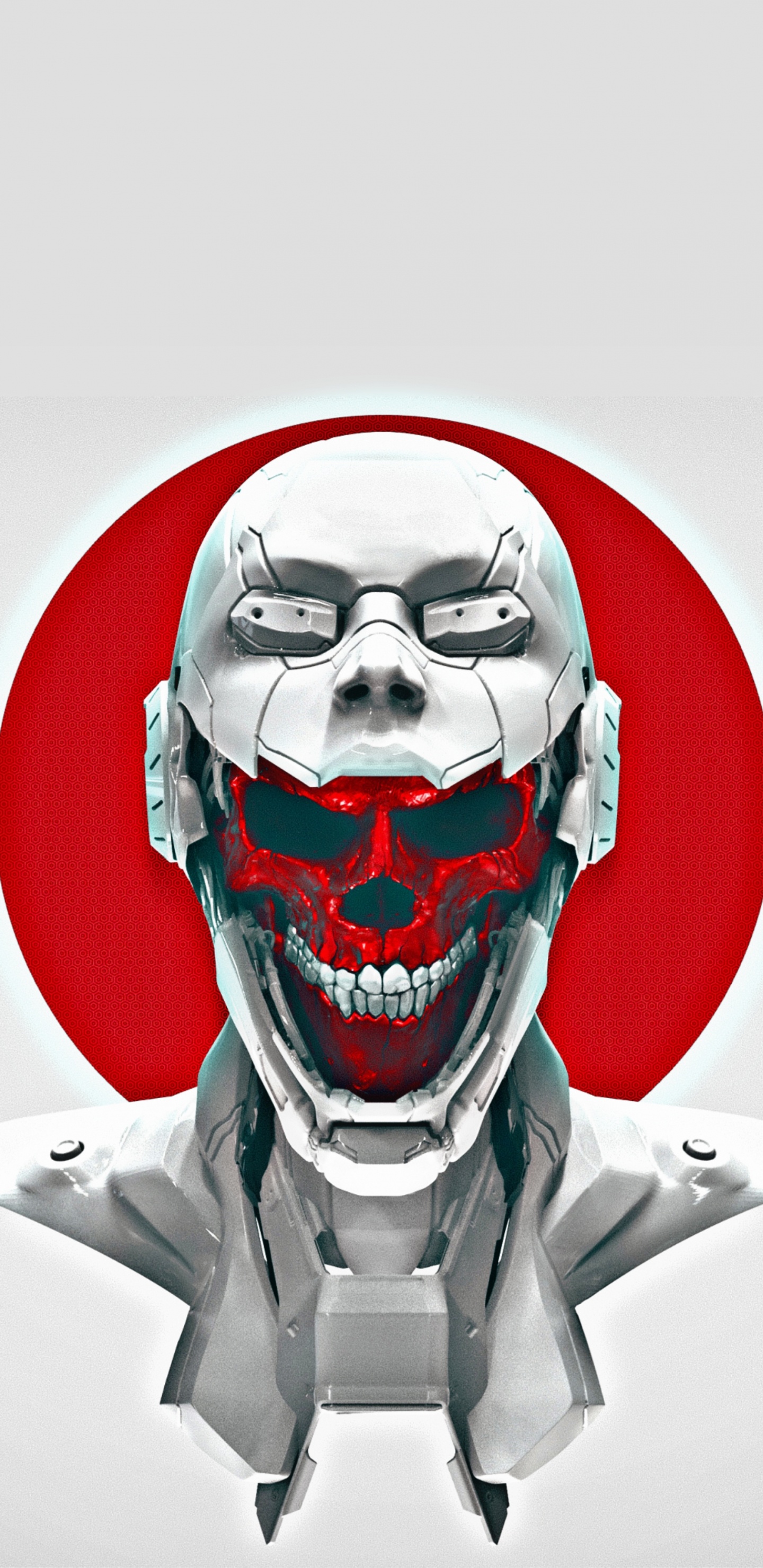 Обои иллюстрация, улыбка, пасть, рукав, жест в разрешении 1440x2960