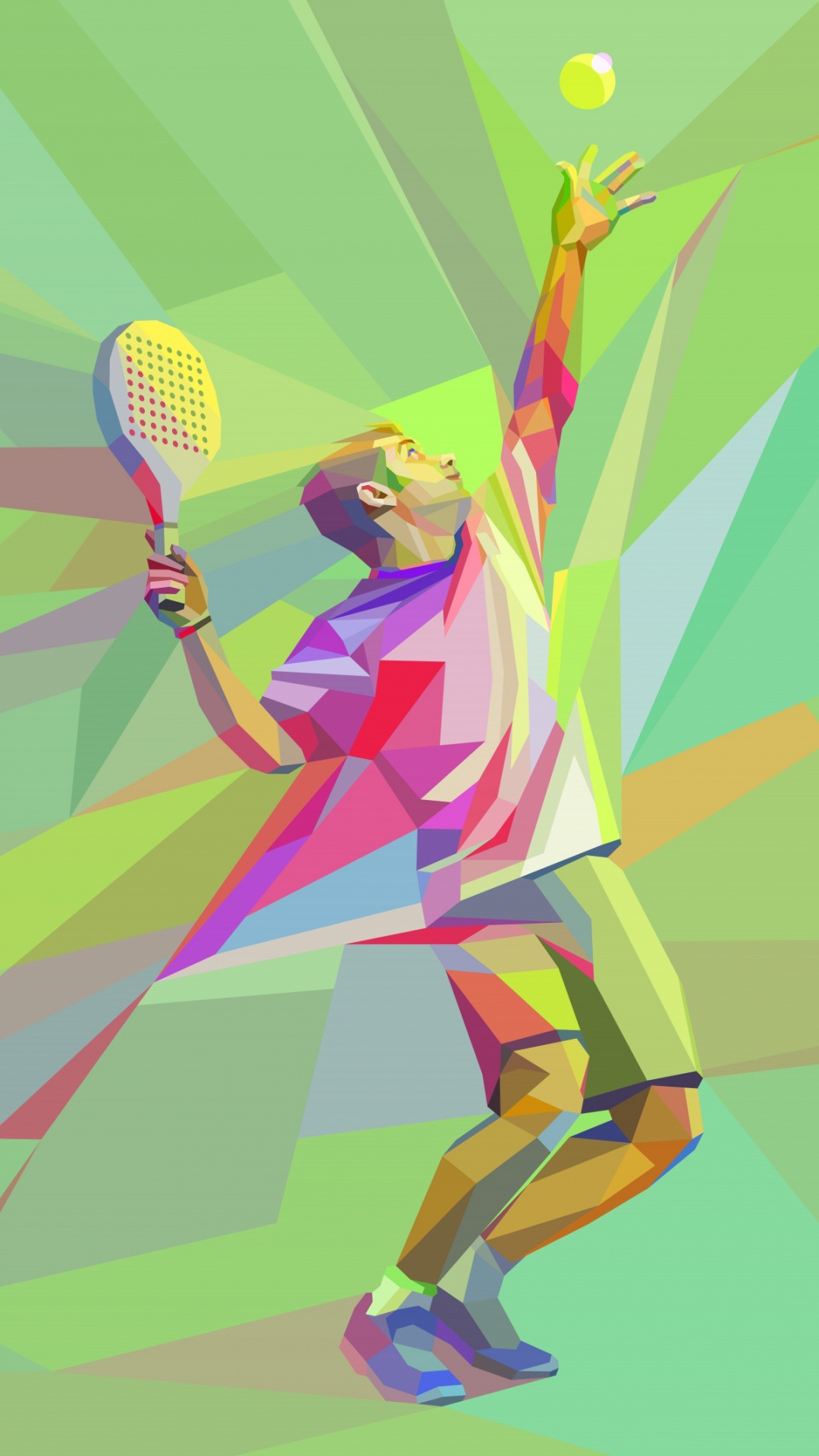Обои теннис, иллюстрация, графический дизайн, арт, трава в разрешении 1080x1920