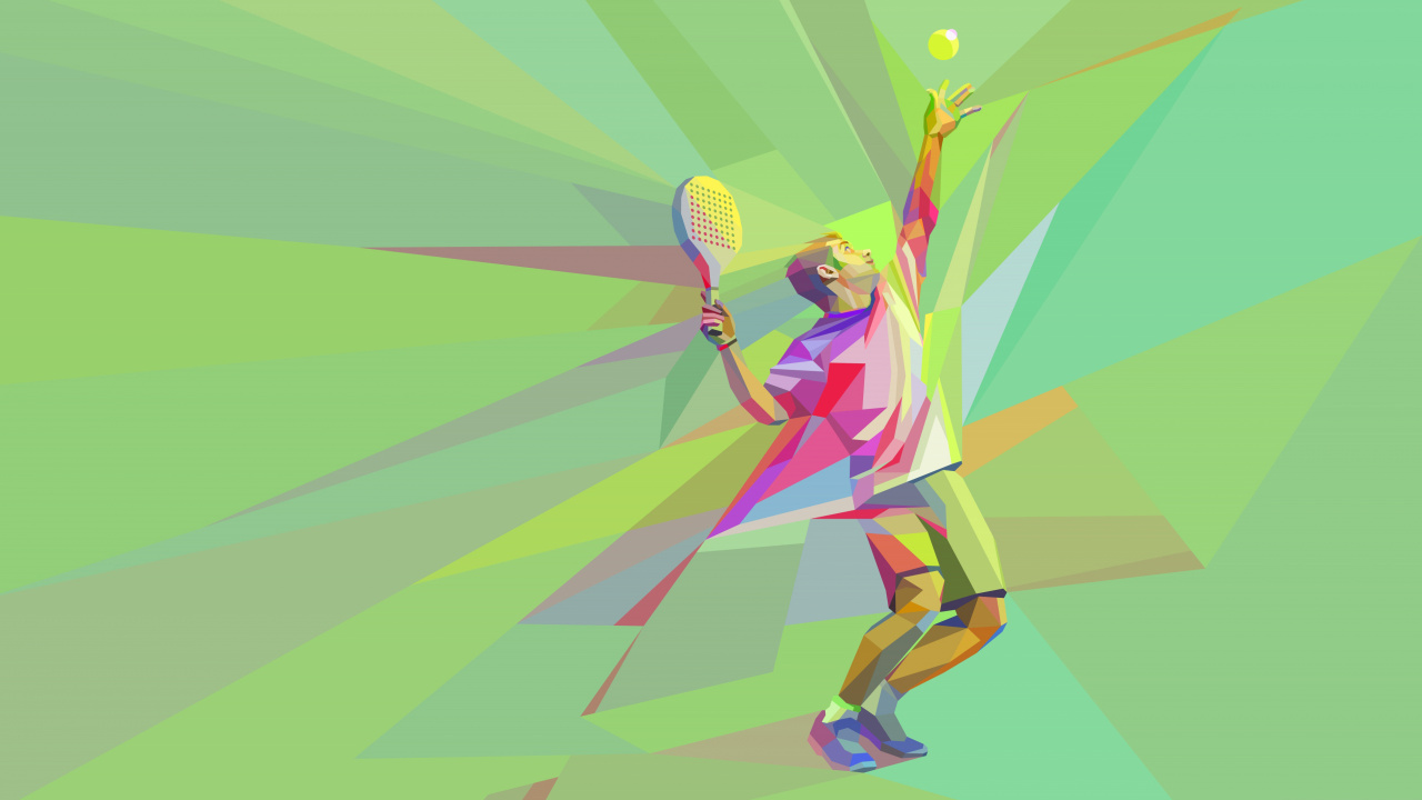 Обои теннис, иллюстрация, графический дизайн, арт, трава в разрешении 1280x720