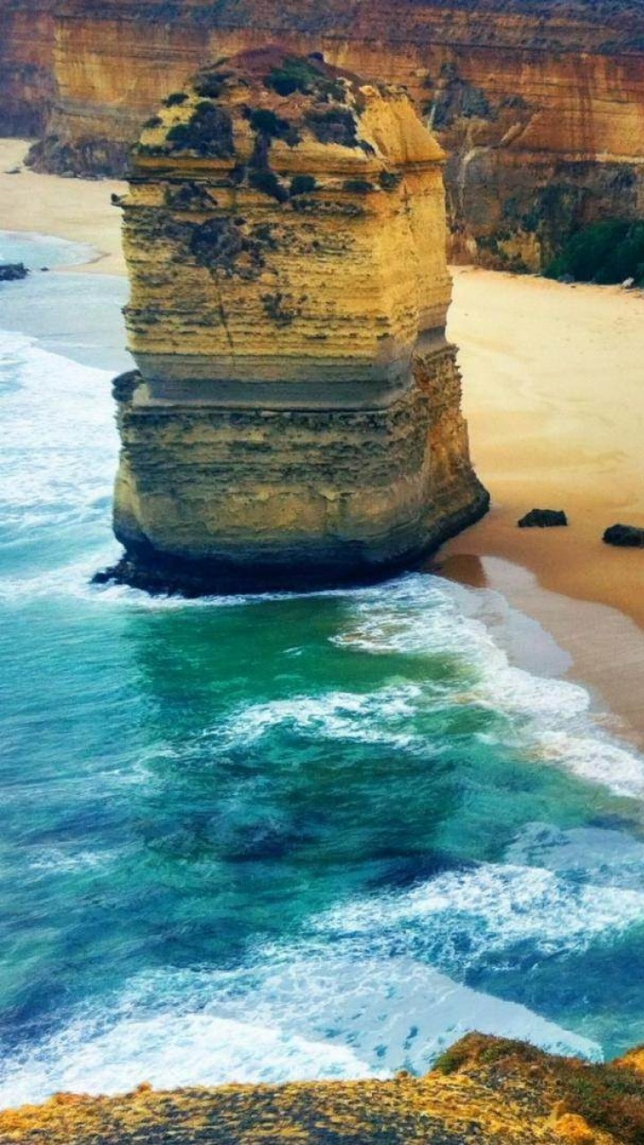 Обои обрыв, гидроресурсы, побережье, рок, достопримечательность в разрешении 720x1280