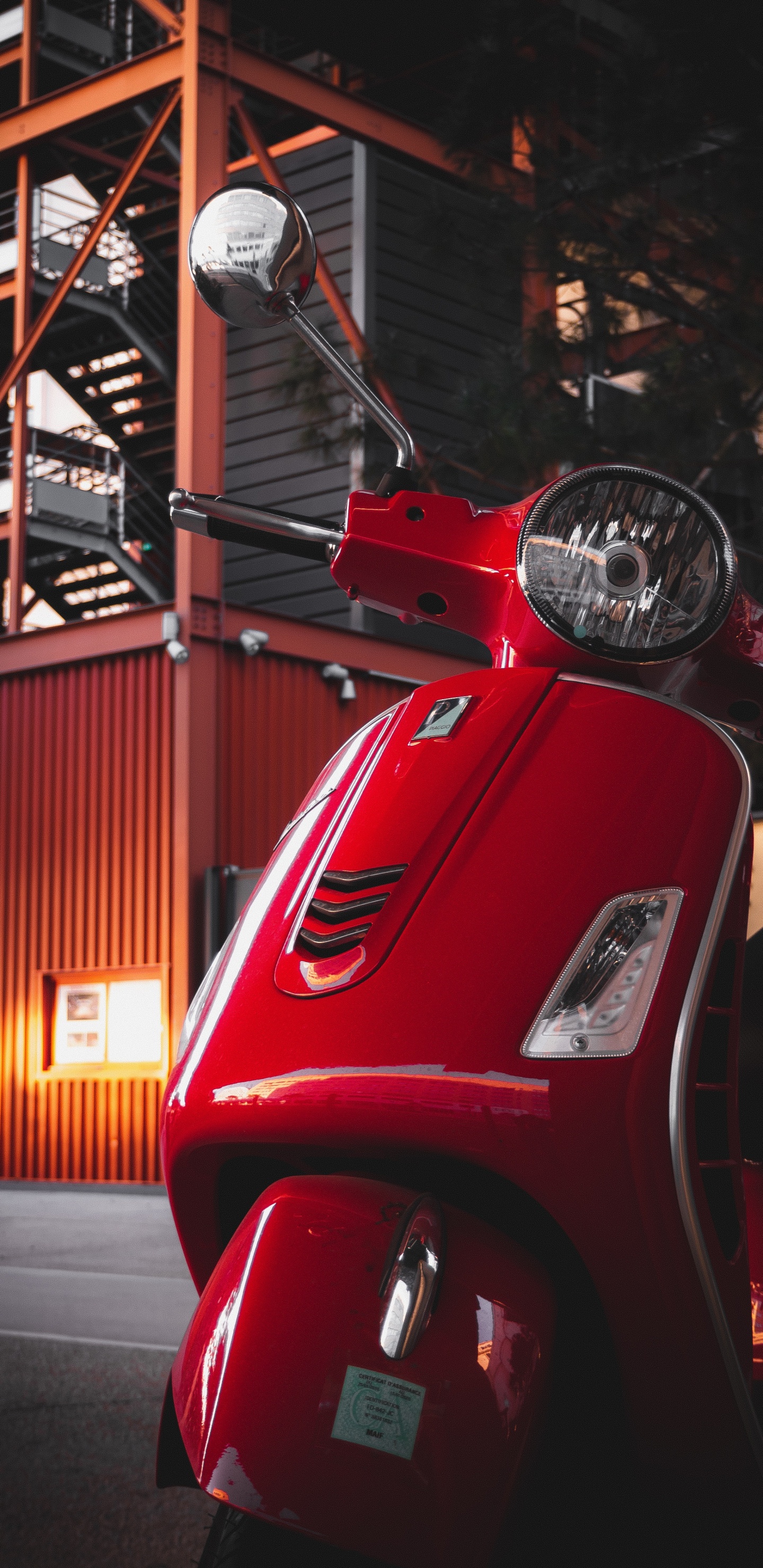 Обои Веспа, Классика, Скутер, авто, мотоцикл в разрешении 1440x2960