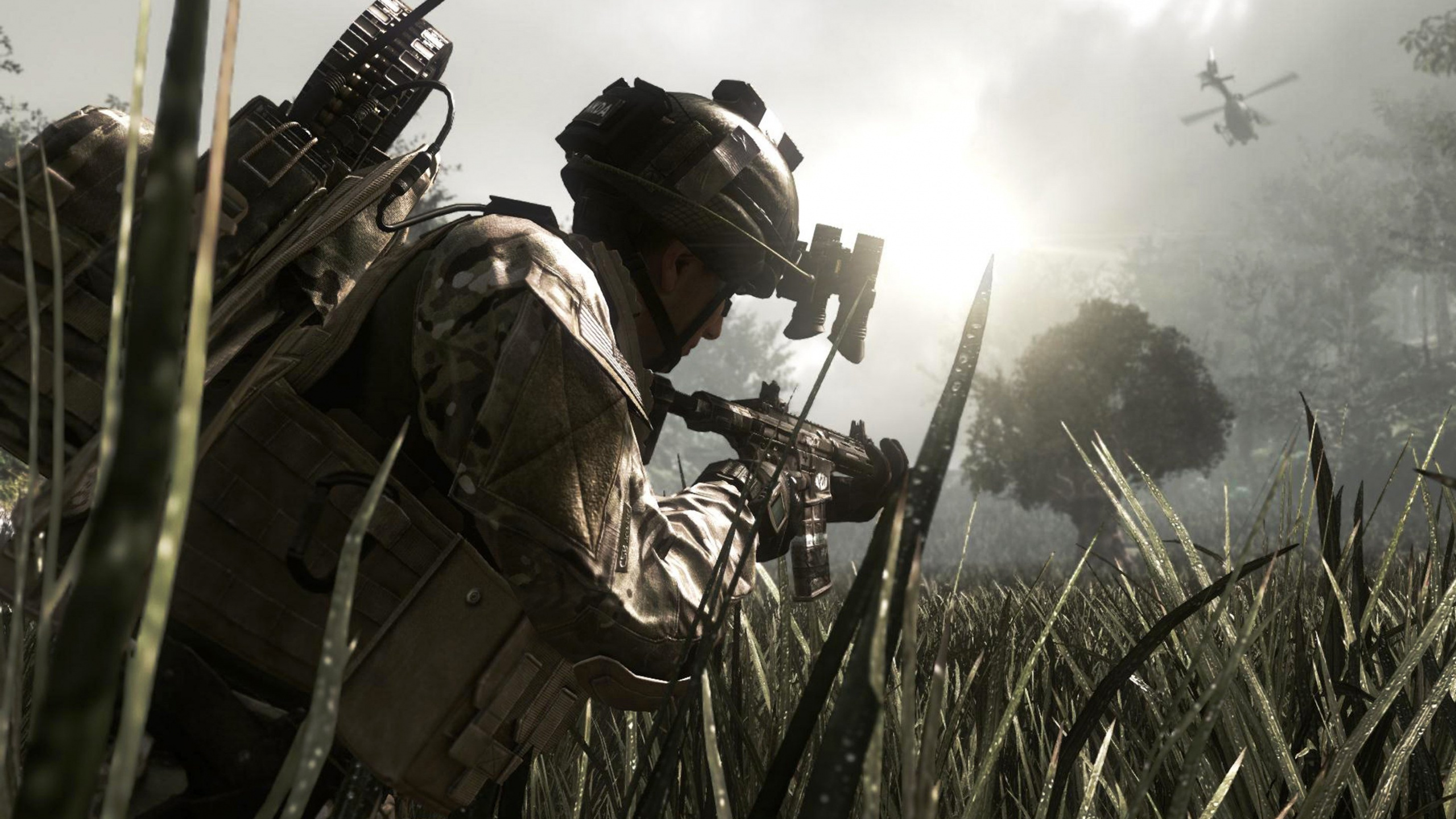 Обои call of duty ghosts, activision, playstation 4, playstation 3, солдат в разрешении 2560x1440