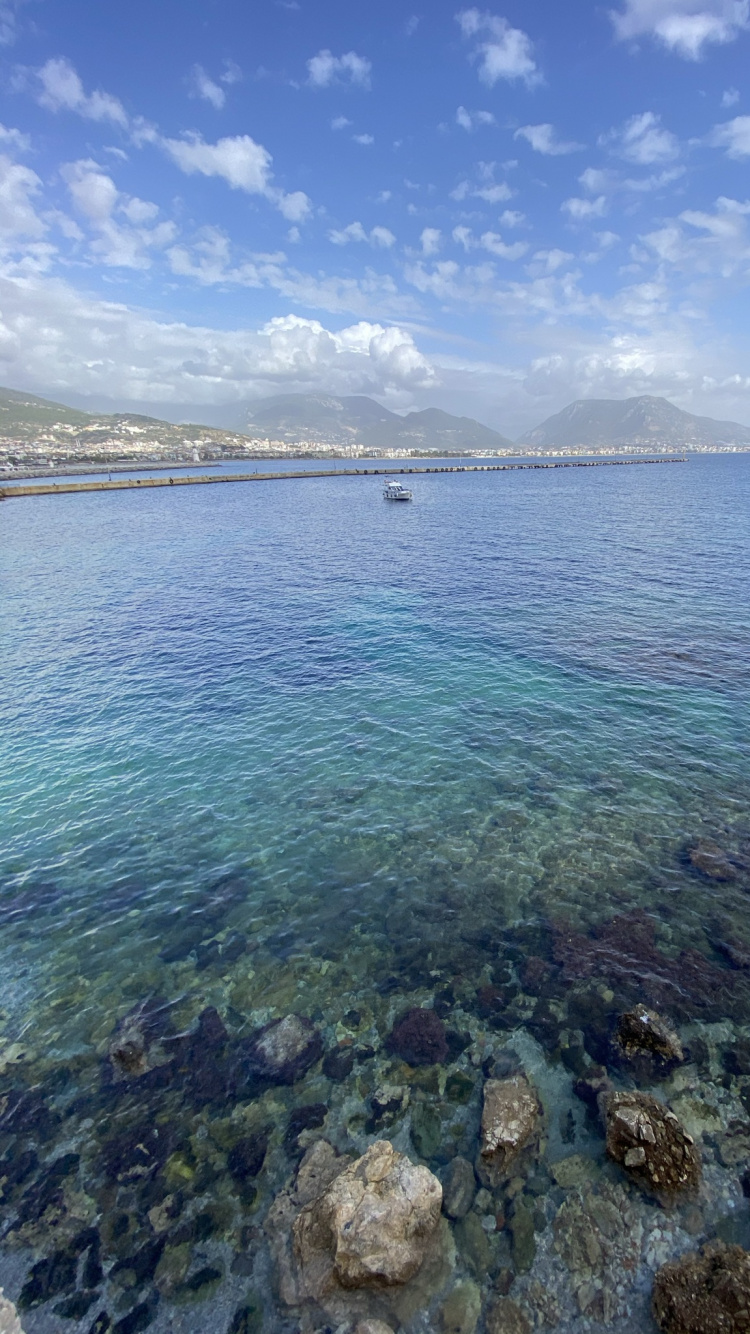 Обои кизилкуле, вода, облако, гидроресурсы, лазурный в разрешении 750x1334