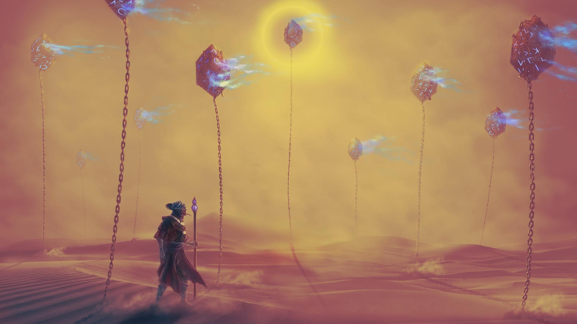 Обои визуальное искусство, свет, живопись, акварельные краски, Лягушачий Конгаз в разрешении 1920x1080