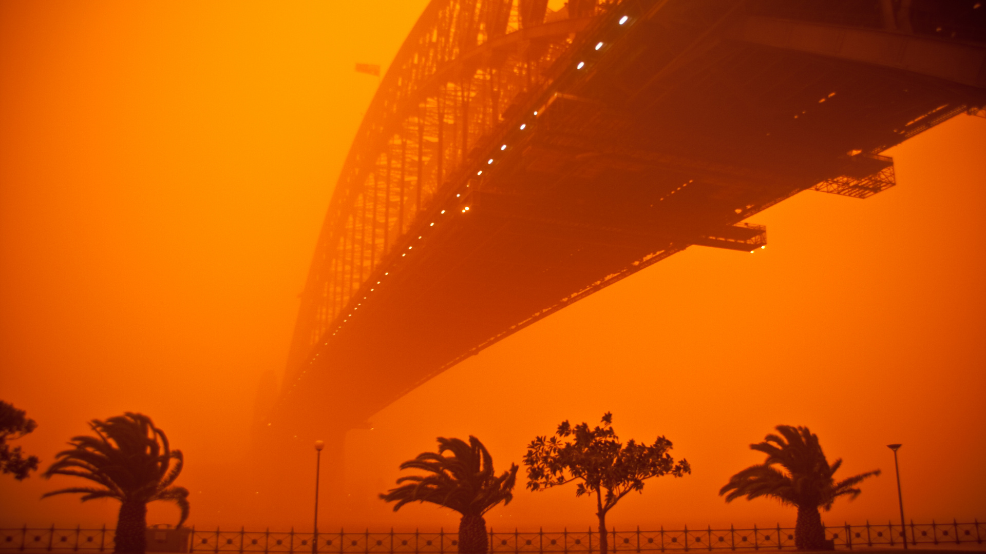 Обои 2009 австралийский пыльная буря, Сидней пыльная буря, Сидней, пыльная буря, буря в разрешении 1920x1080