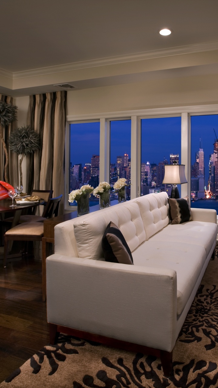 Обои квартира, пентхаус, гостиная комната, комната, недвижимость в разрешении 720x1280