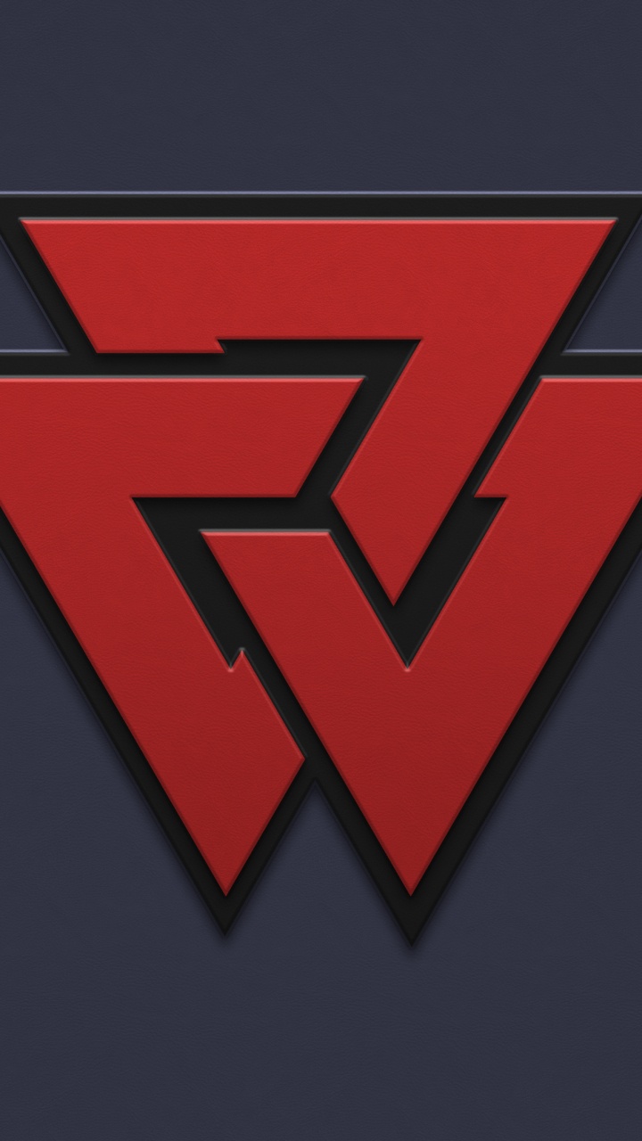 Обои лого, красный цвет, эмблема, графика, символ в разрешении 720x1280