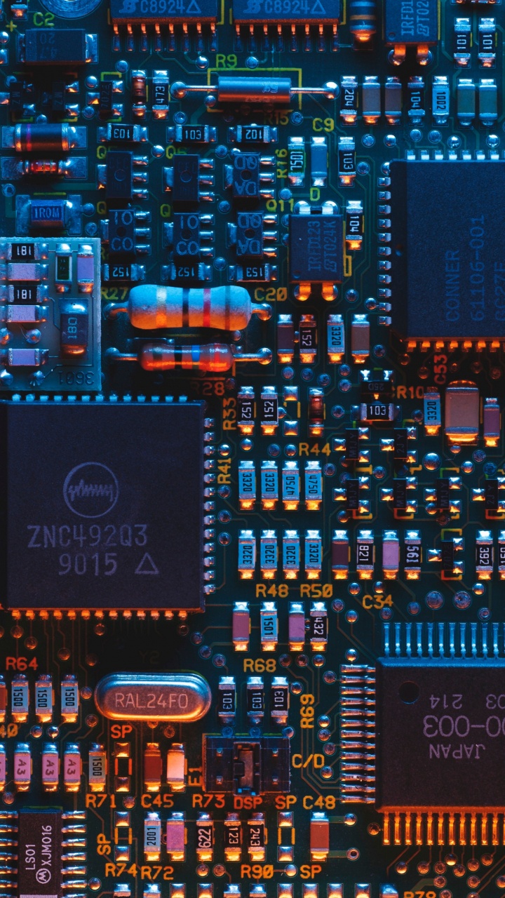 Обои электроника, печатная плата, электронная схема, Эпл, аппаратные программы в разрешении 720x1280