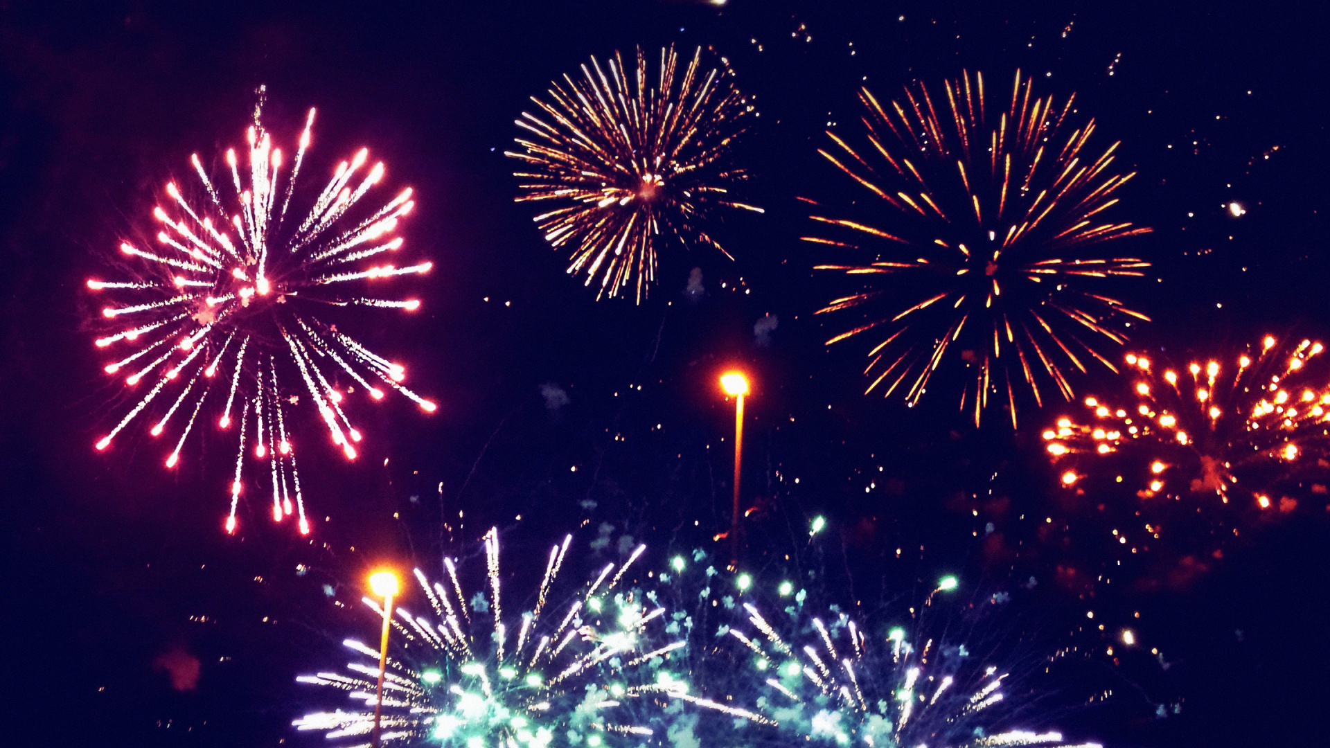 Обои салют, Новый год, дивали, фестиваль, событие в разрешении 1920x1080