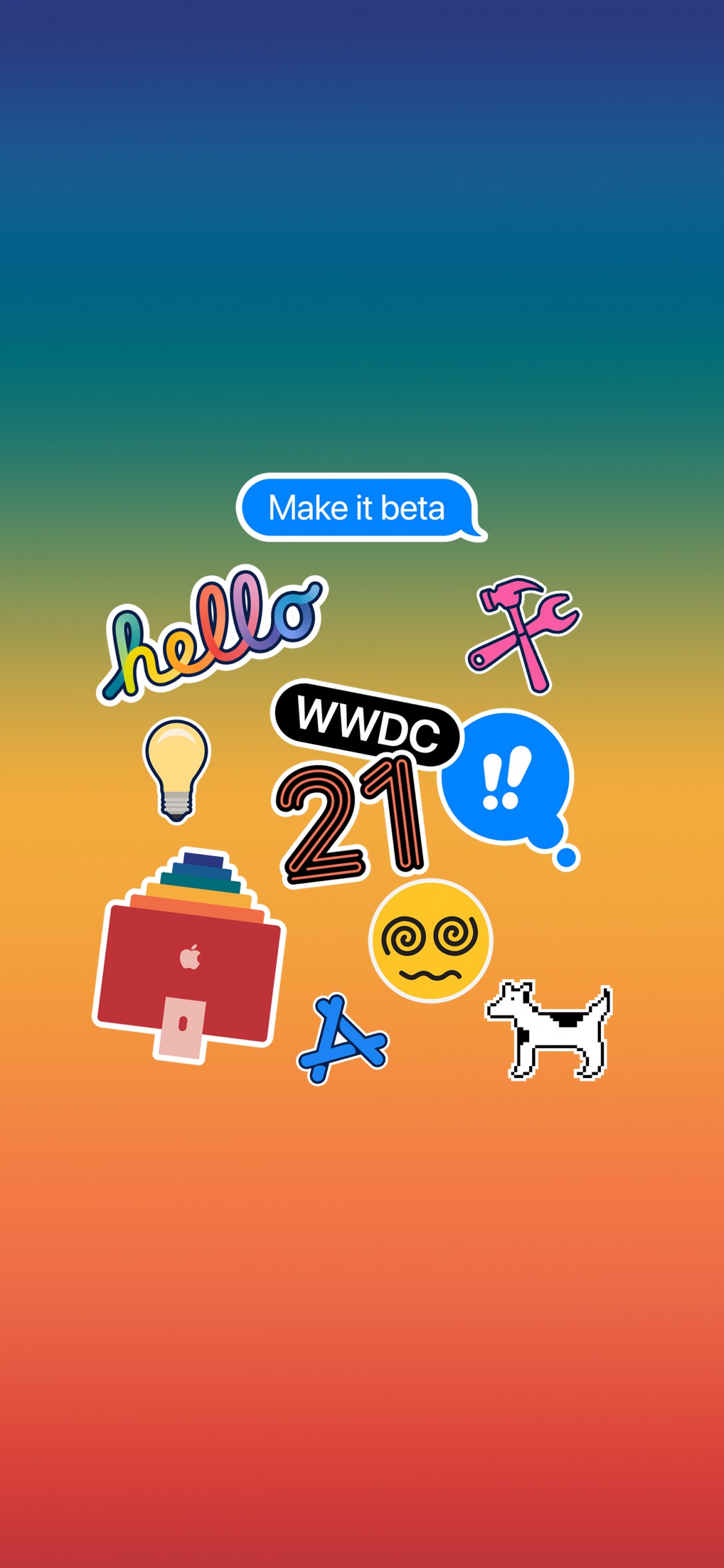 Обои яблоко, apple, iPhone, WWDC21, Апельсин в разрешении 1125x2436