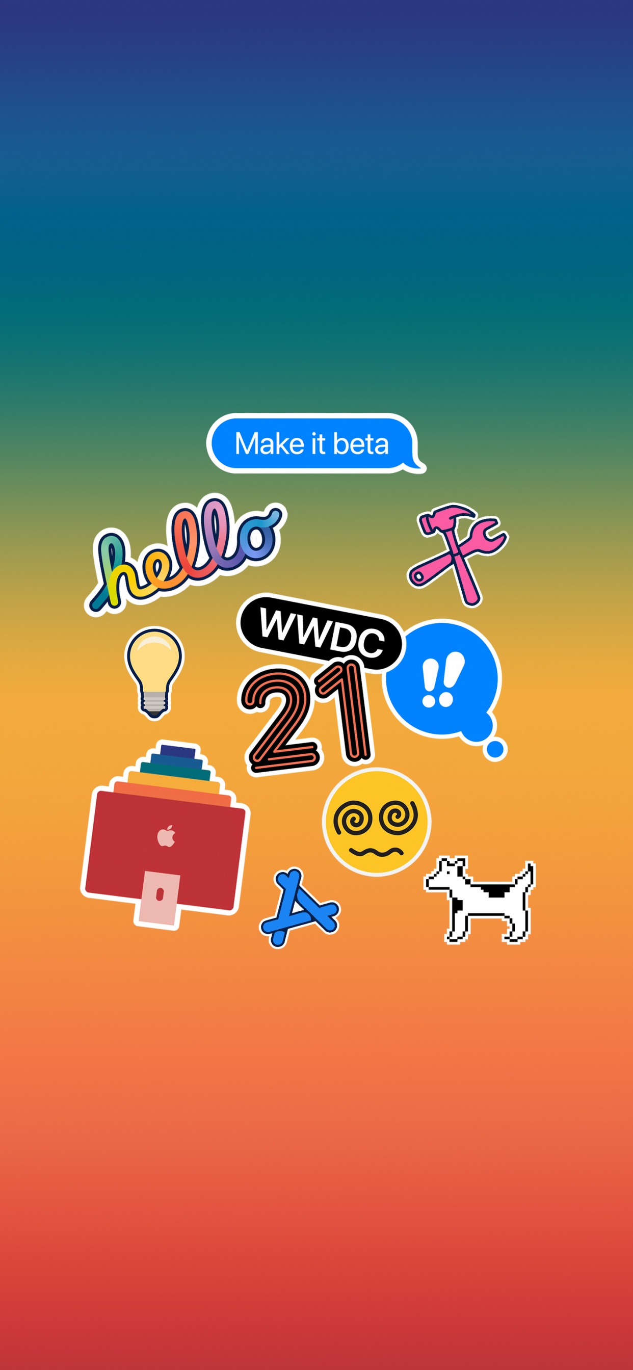 Обои яблоко, apple, iPhone, WWDC21, Апельсин в разрешении 1242x2688