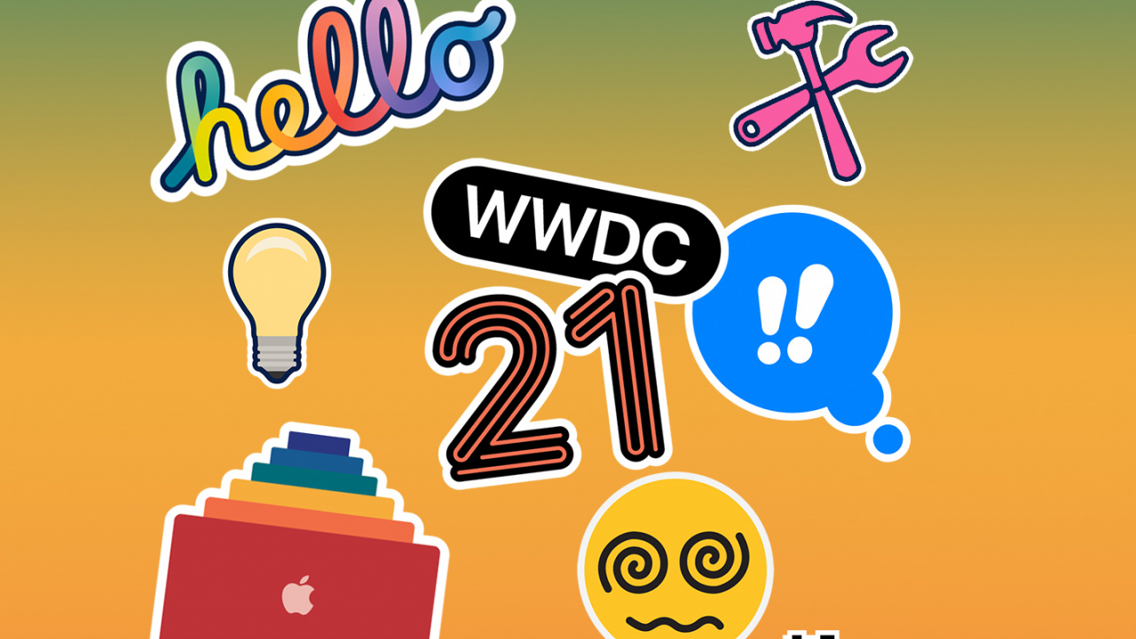 Обои яблоко, apple, iPhone, WWDC21, Апельсин в разрешении 1280x720