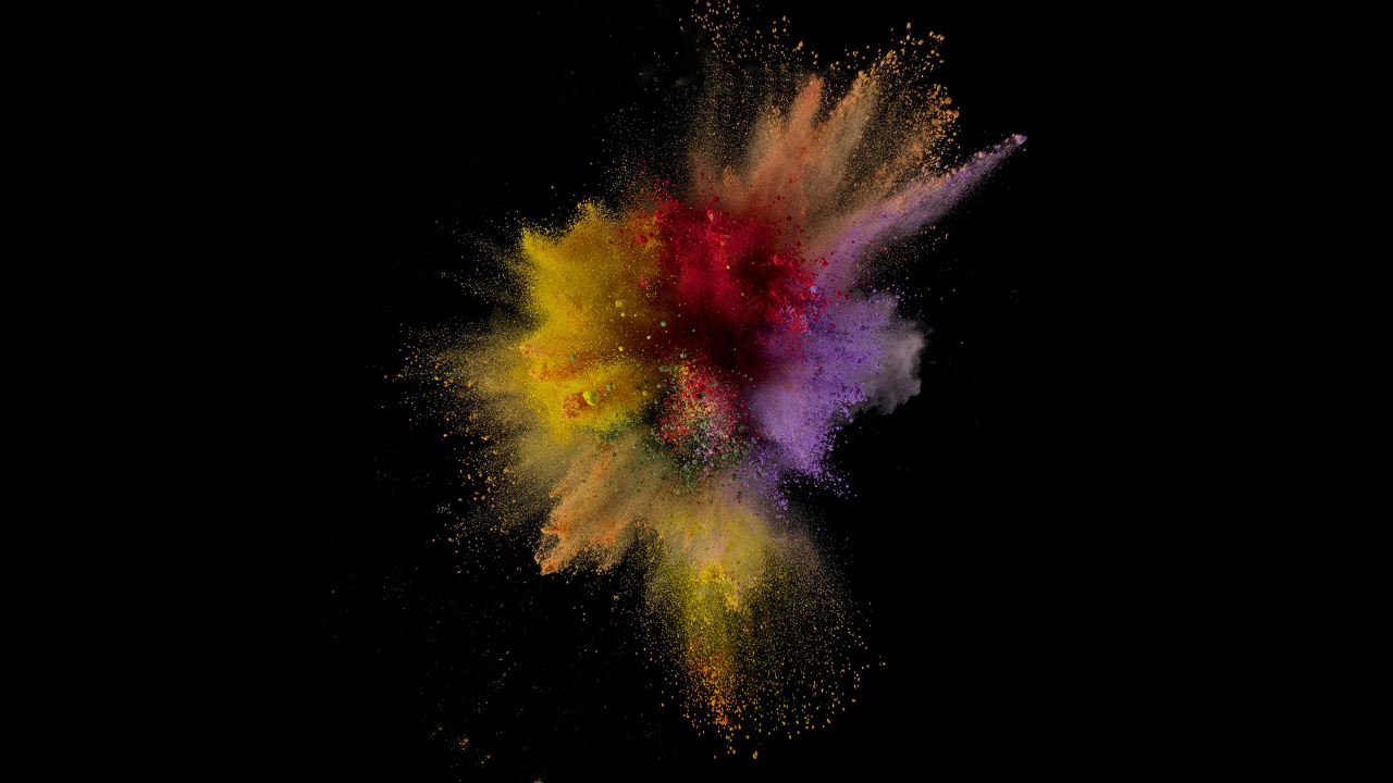 Обои iOS 9, iOS 10, ios, фрактальное искусство, темнота в разрешении 1280x720