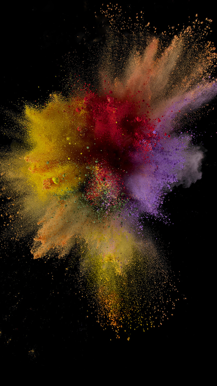 Обои iOS 9, iOS 10, ios, фрактальное искусство, темнота в разрешении 750x1334